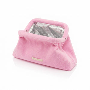 Ibiza Sun Terry Beauty Cooler Large in Ibiza Pink, open met geïsoleerde binnenvoering